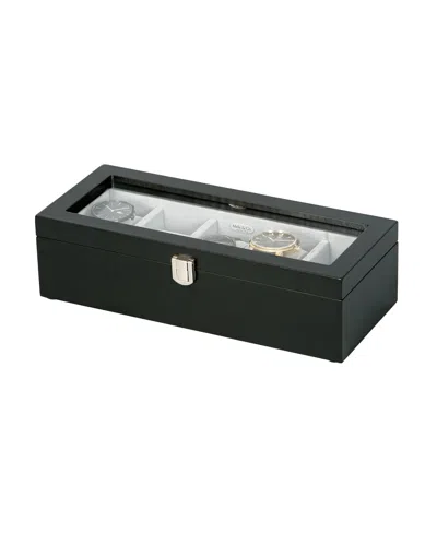 Mele & Co Mele Co. Tate Glass Top Wooden Watch Box In Java Finish
