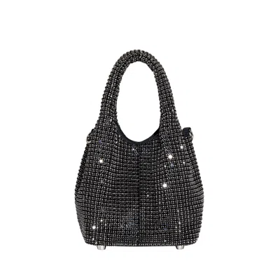 Melie Bianco Thea Black Crystal Crossbody Bag