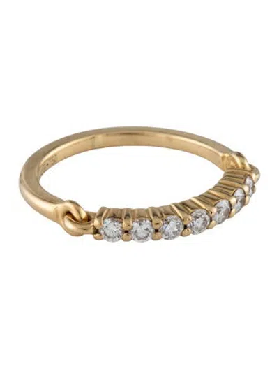 Pre-owned Melissa Kaye 18k Diamond Lenox Ring In Multicolor