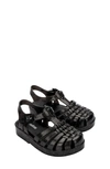 Melissa Kids Mini Posses Sandal In Black Glitter