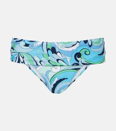 Melissa Odabash Brussels Printed Bikini Bottoms In Blue