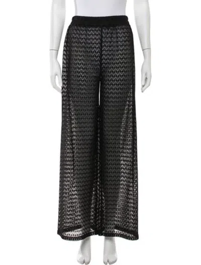 Pre-owned Melissa Odabash Lace Pattern Wide Leg Pants In Multicolor