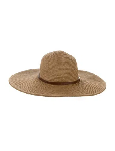 Pre-owned Melissa Odabash Solid Straw Summer Hat In Neutrals