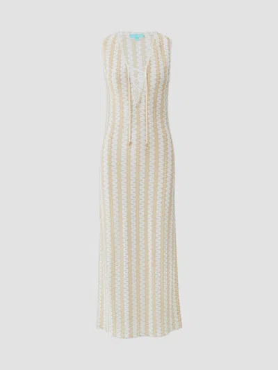 Melissa Odabash Women's Maddie Open-work Chevron Crochet Maxi Cover-up Dress In White