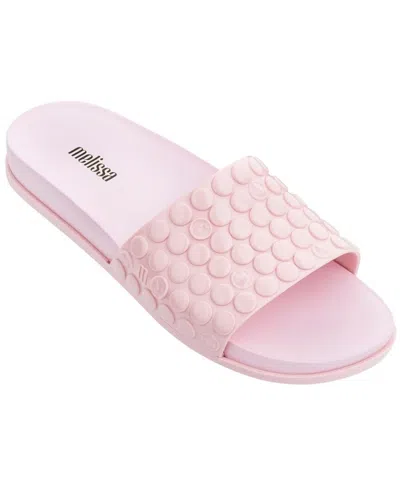 Melissa Polibolha Sandals Women's Pink Bubble Wrap Slip On Slide Jobb1328