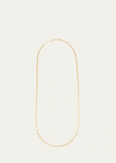 Mellerio 18k Yellow Gold Medium Rectangular Link Chain Long Necklace