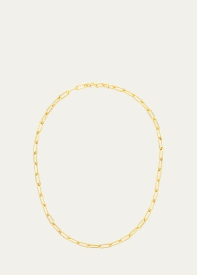 Mellerio 18k Yellow Gold Medium Rectangular Link Chain Short Necklace