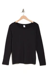 Melrose And Market Cotton Raglan Sleeve T-shirt In Black Jet