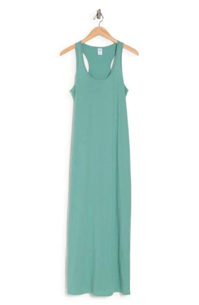 Melrose And Market Sleeveless Racerback Maxi Dress In Green Seaglass