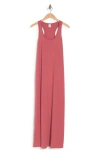 Melrose And Market Sleeveless Racerback Maxi Dress In Pink Mauve