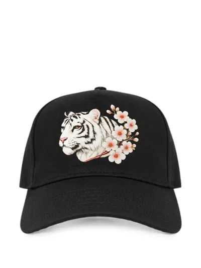 Melt Tiger-print Baseball Cap In Black