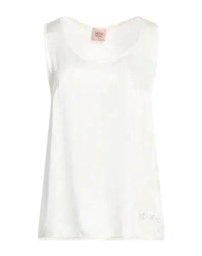 Même Road Woman Top White Size 6 Rayon, Viscose