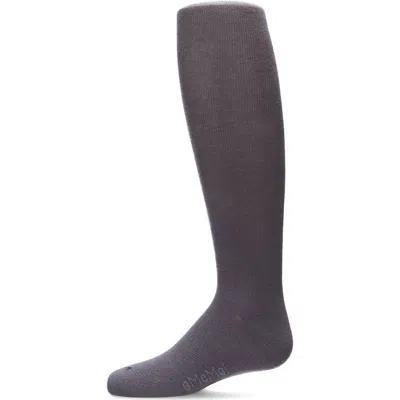 Memoi Babies'  Kid's Soft Pima Cotton Opaque Tights In Gray