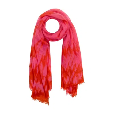 Mer St. Barth Cashmere Dip Dye Saline Pareo Wrap In Hibiscus Flower In Multi