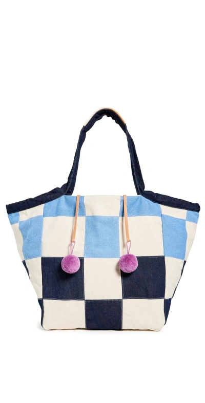 Mercado Global Rosa Tote 90s Denim In Blue