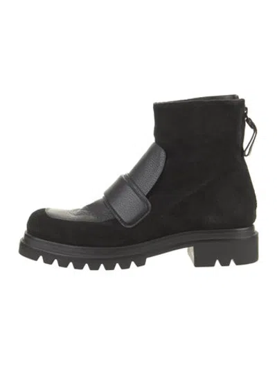 Pre-owned Mercedes Castillo Suede Boots In Black
