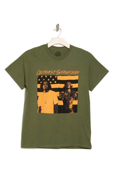 Merch Traffic Outkast Stankonia Cotton Graphic T-shirt In Army Green