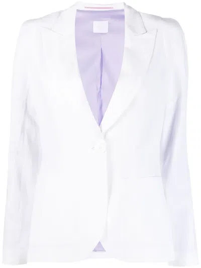 Merci Single-breasted Blazer In Weiss