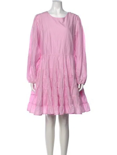 Pre-owned Merlette Crew Neck Mini Dress W/ Tags In Pink