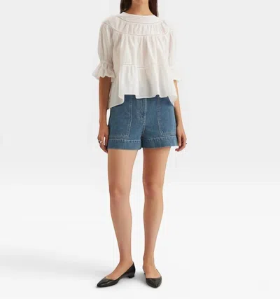 Merlette Sol Top In White In Beige
