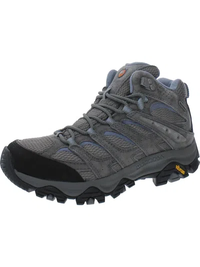 Merrell Moab 3 Mid Womens Suede Waterproof Hiking Boots In Black