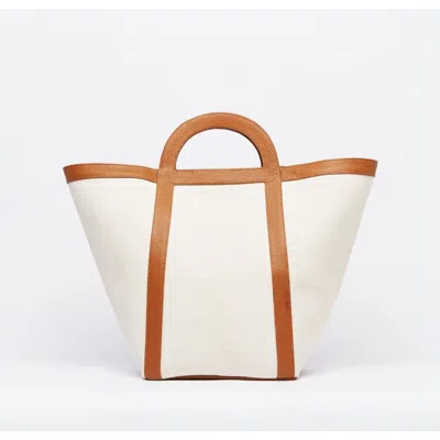 Mesch Atuel Large Canvas Tote In Caramel