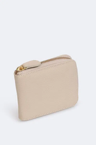 Mesch Mini Zip Wallet In Ivory