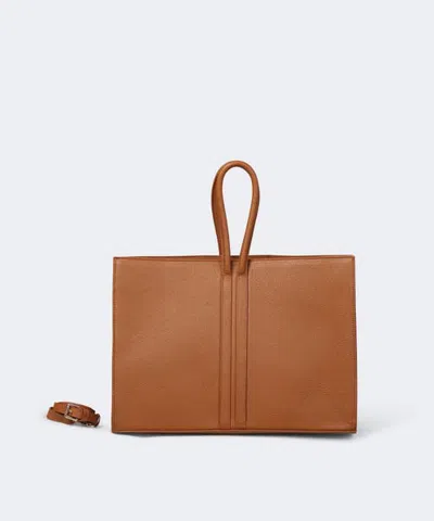 Mesch Sally Large Leather Tote In Caramel