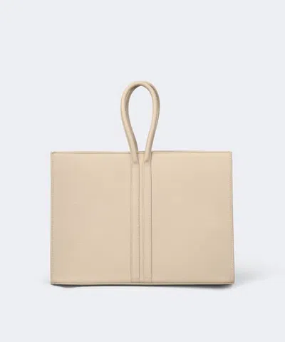 Mesch Sally Large Leather Tote In Ivory