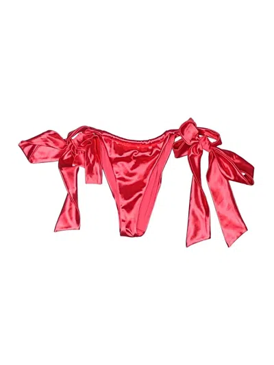 Pre-owned Meshki Swimsuit Top Red Swimwear