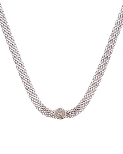 Meshmerise 18k Gold Vermeil 0.06 Ct. Tw. Diamond Mesh Choker Necklace
