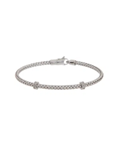 Meshmerise 18k Over Silver Diamond Mesh Bangle Bracelet In Multi