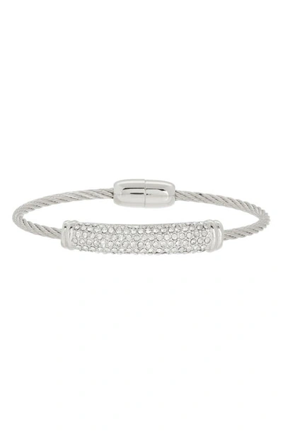 Meshmerise Cz Wire Bracelet In Silver