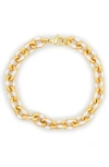 Meshmerise Enamel Chain Bracelet In White/ Gold