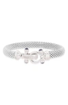 Meshmerise Pavé Diamond Bangle Bracelet In White/ Sterling Silver