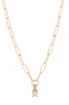 Meshmerise Princess Cut Diamond Pendant Necklace In Gold