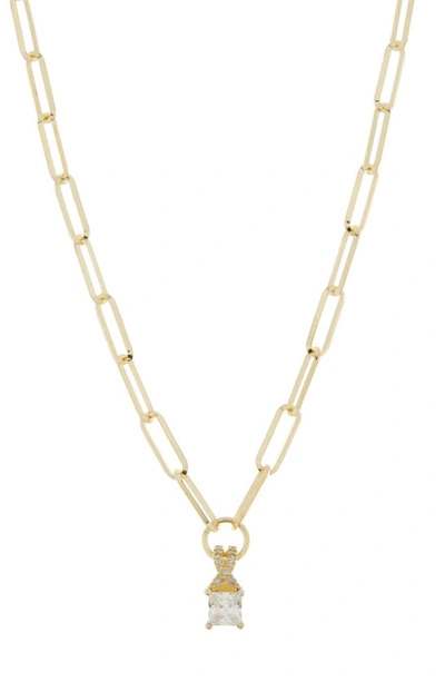 Meshmerise Princess Cut Diamond Pendant Necklace In Yellow