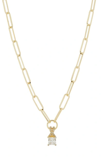 Meshmerise Princess Cut Diamond Pendant Necklace In Gold