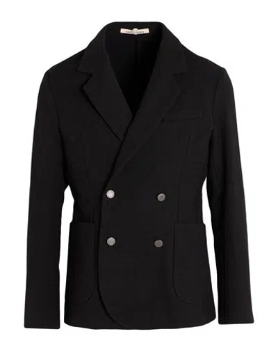 Messagerie Patrizio Piscaglia Man Blazer Black Size 42 Cotton, Polyester, Linen