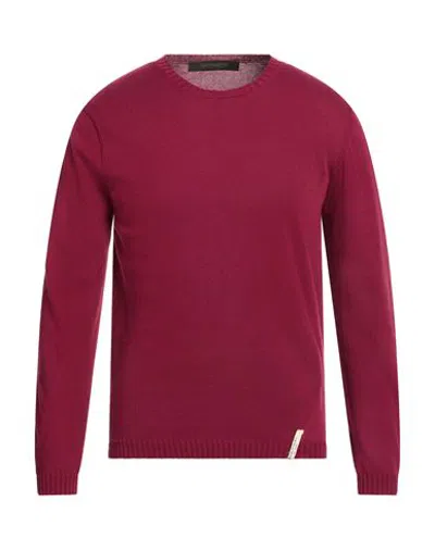 Messagerie Patrizio Piscaglia Man Sweater Burgundy Size 42 Cotton In Red