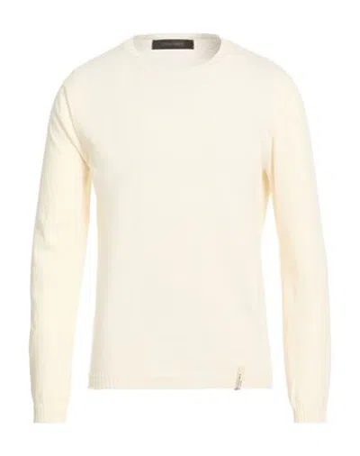 Messagerie Patrizio Piscaglia Man Sweater Cream Size 42 Cotton In Neutral