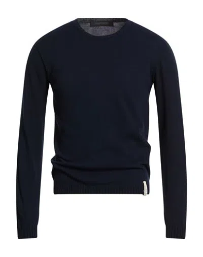 Messagerie Patrizio Piscaglia Man Sweater Navy Size 44 Cotton In Blue