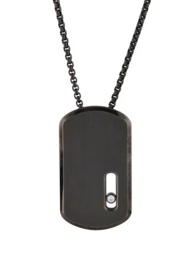 Pre-owned Messika Titanium Diamond Move Anthracite Pendant Necklace, 29" In Multicolor