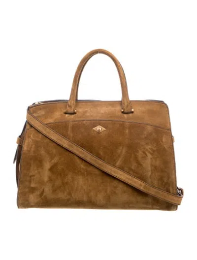 Pre-owned Metier Suede Private Eye Medium In Brown