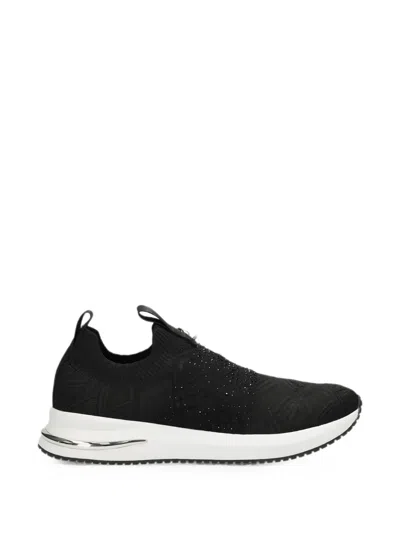 Mexx Rhinestone-embellished Slip-on Sneakers In Black