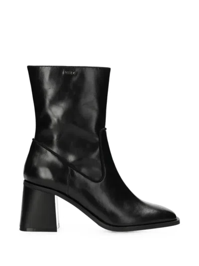 Mexx Square-toe Block-heel Boots In Black