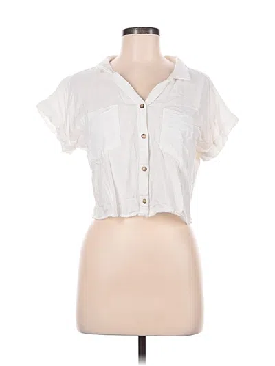 Pre-owned Mi Ami Short Sleeve Blouse In White