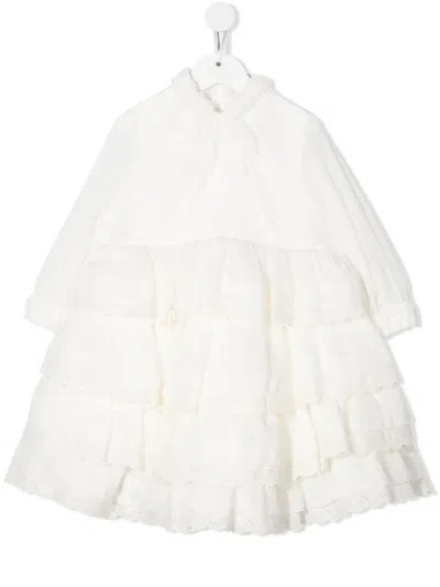 Mi Mi Sol Kids' Ruffled-design Mini Dress In White
