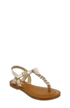 Mia Kids' Annae T-strap Sandal In Soft Gold