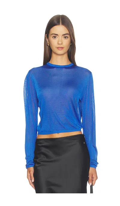 Miaou Danielle Crew Neck Pullover In Blue